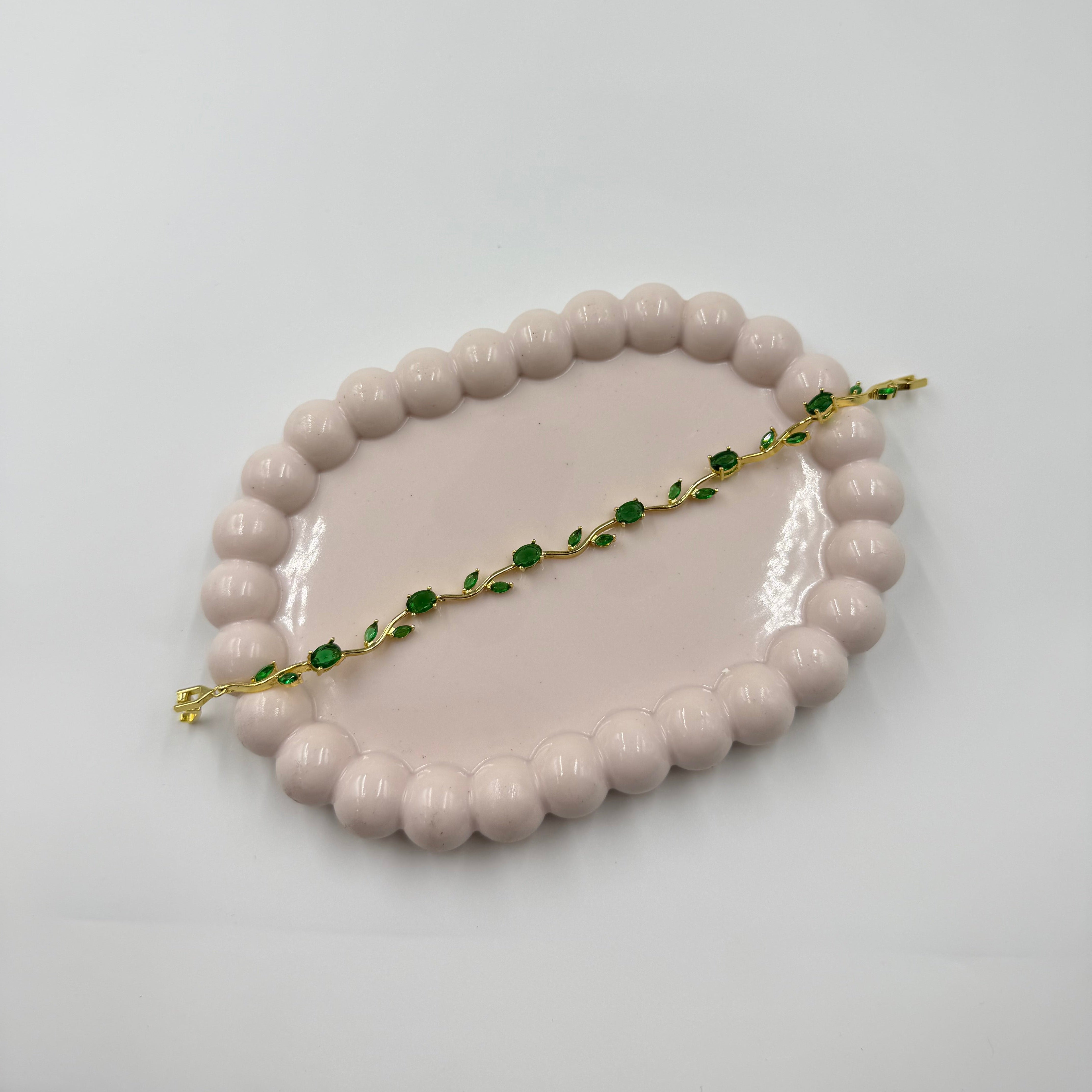 Tulip Emerald Bracelet