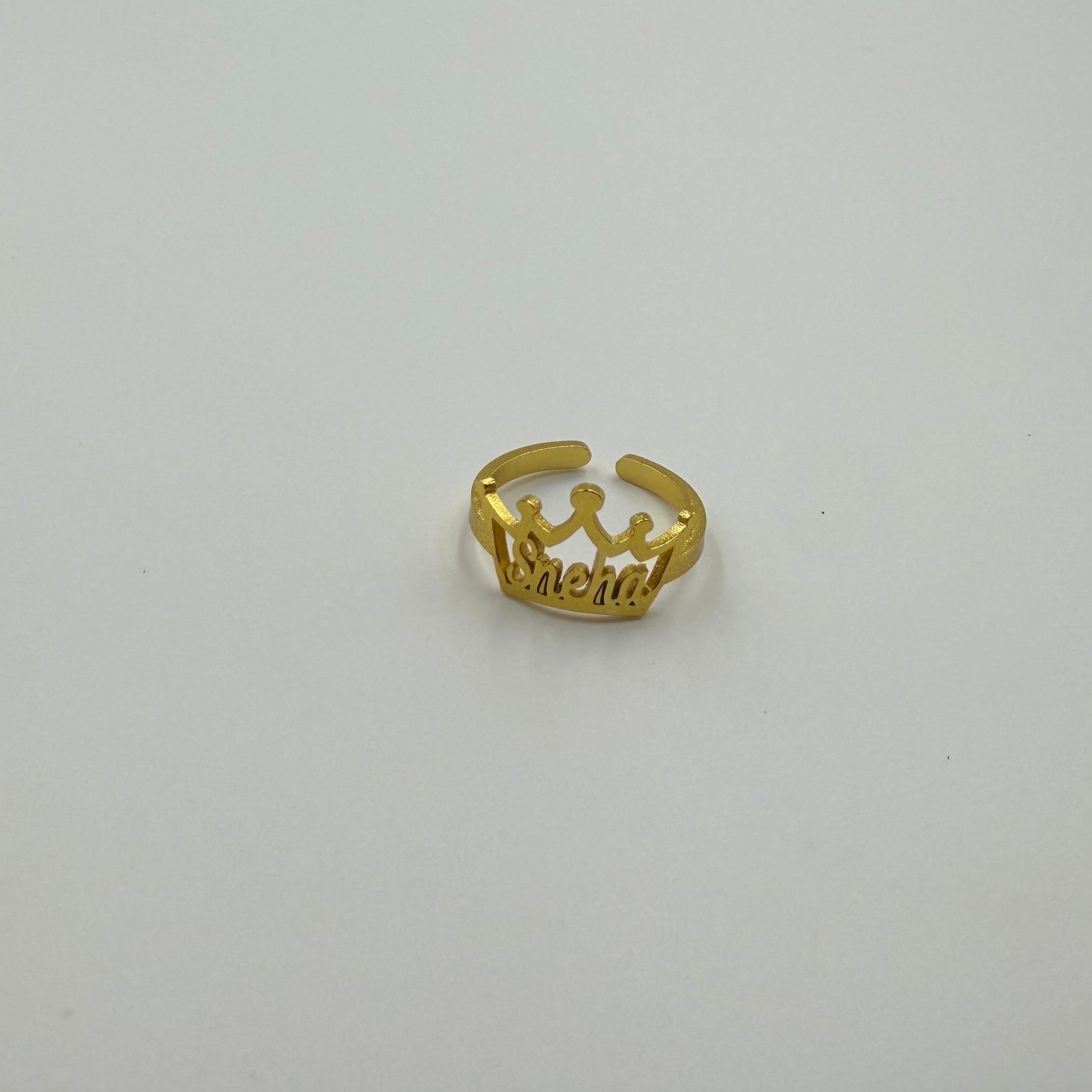 Customized Crown Name Ring