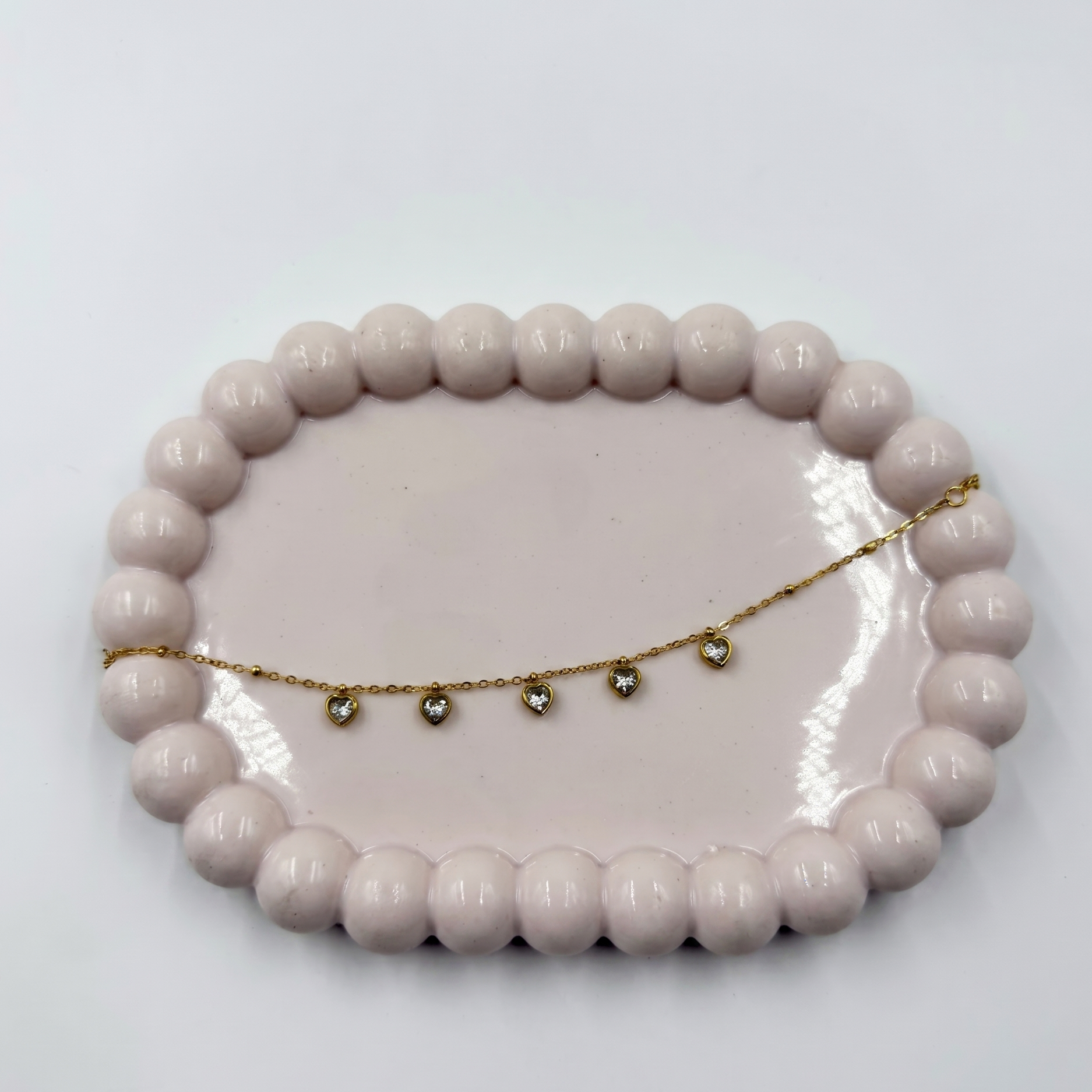 Golden Heart Drops Bracelet