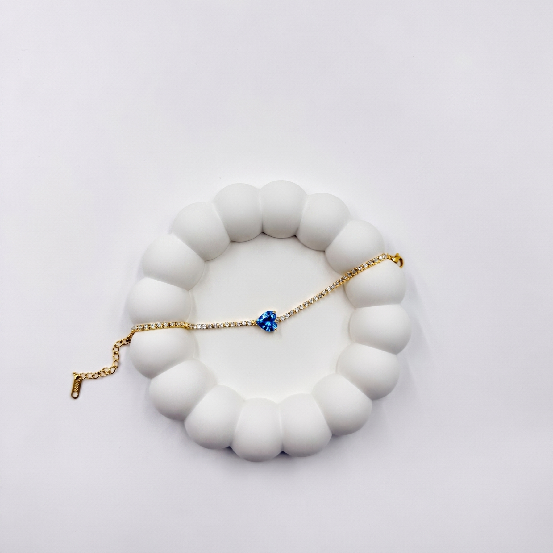 Sapphire Heart Tennis Bracelet