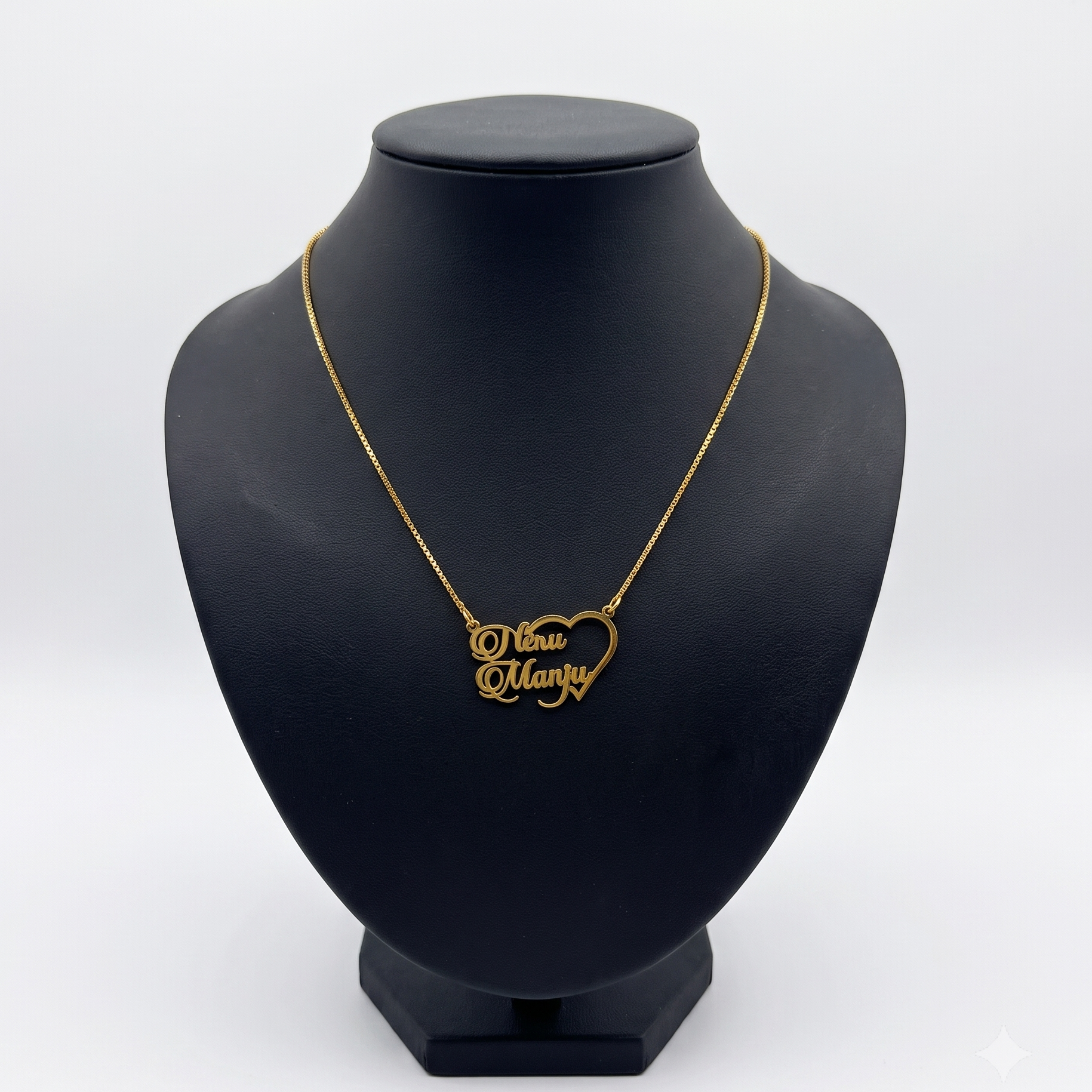 Personalized Couple Name Heart Necklace