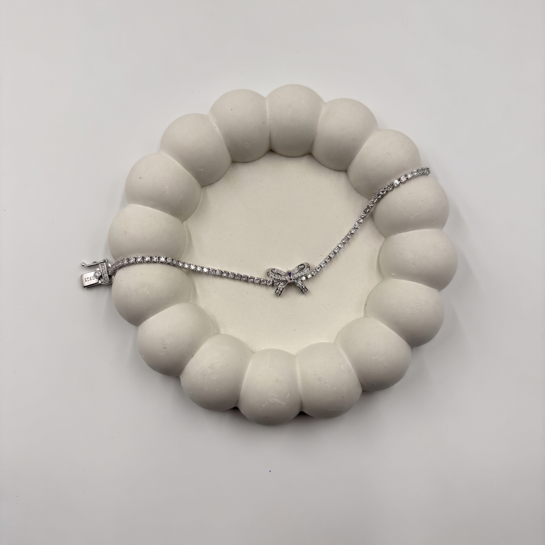 Silver Bow Sparkle Bracelet