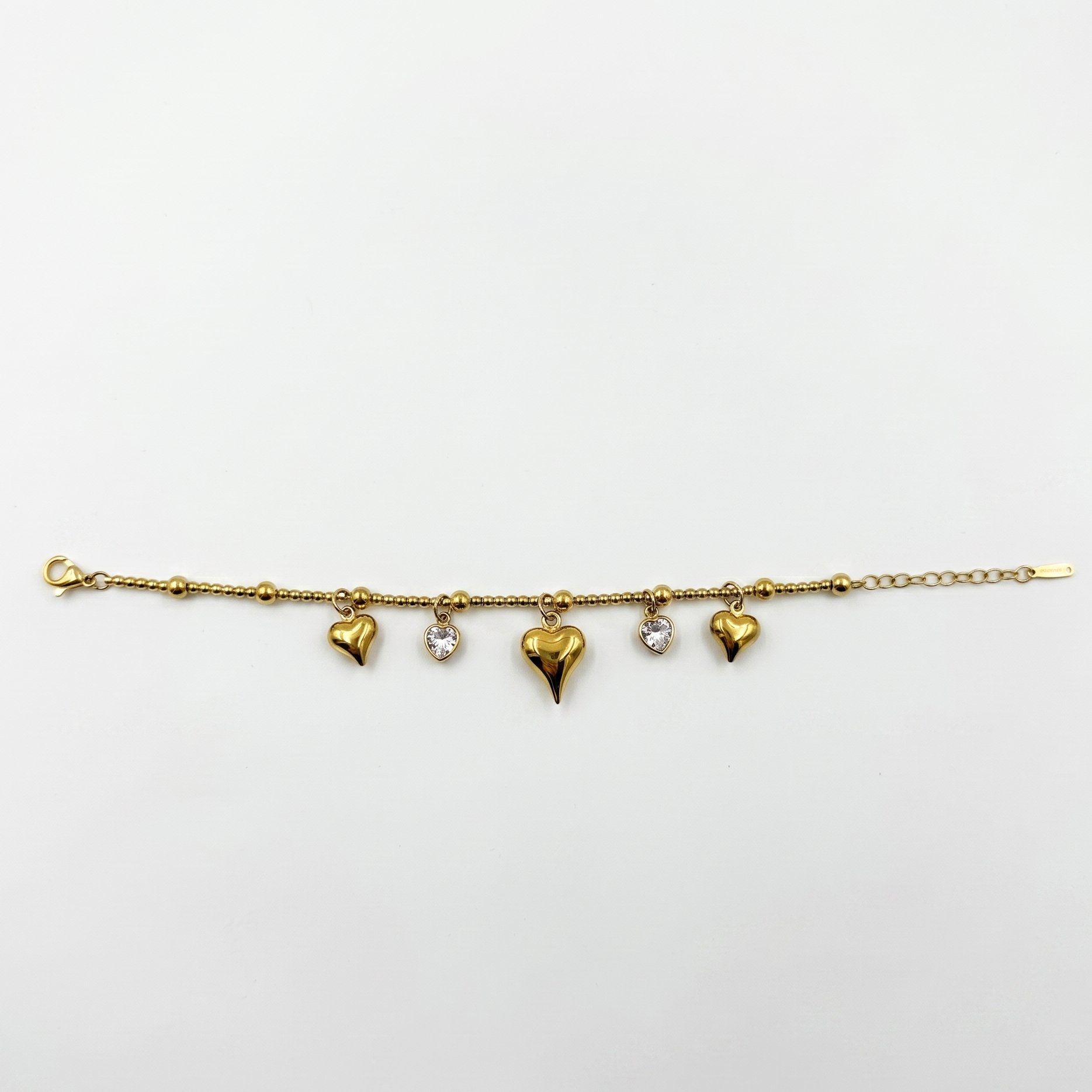 Golden Hearts Charm Bracelet