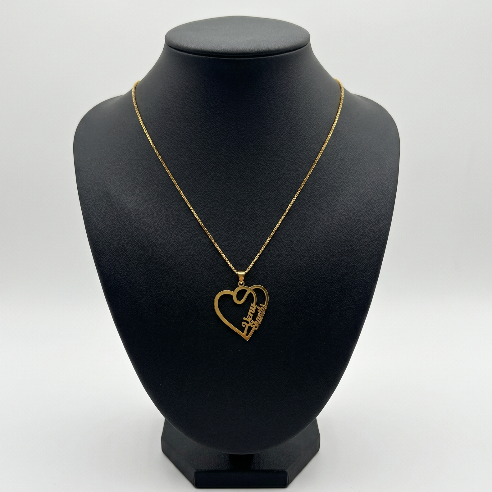 Customizable Heart Initial Name Pendant