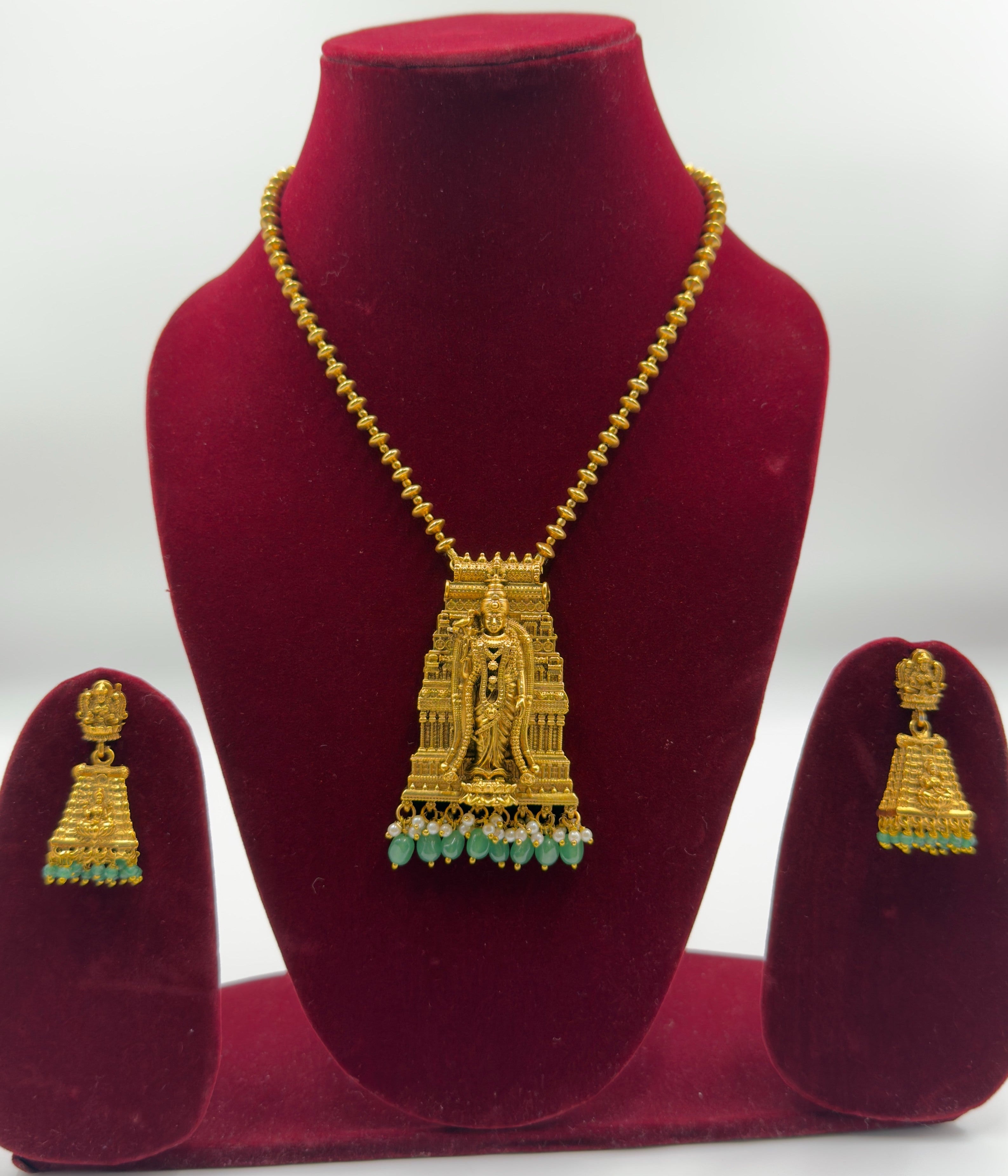 Sri Venkateswara Temple Pendant Antique Haram