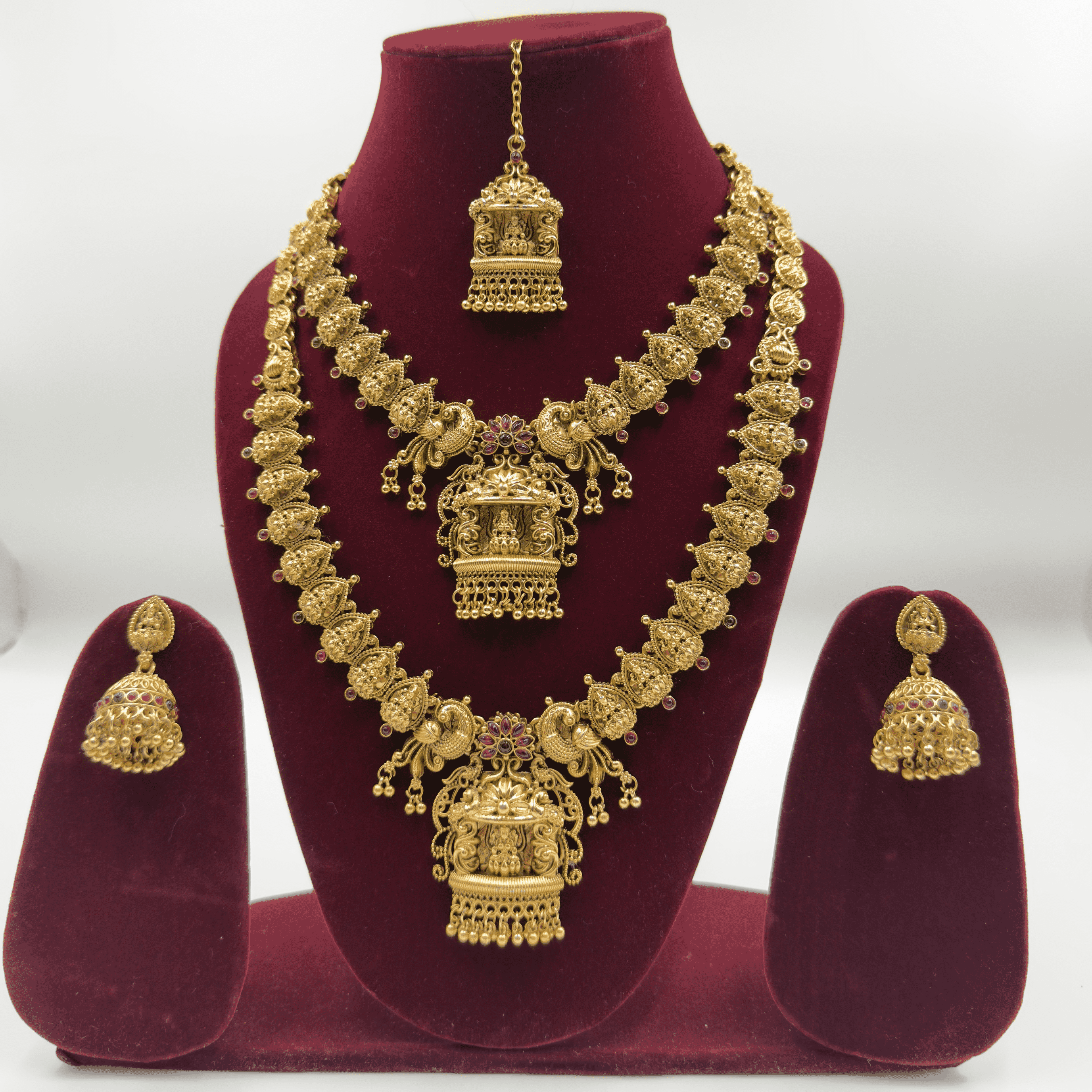 Divine Temple Lakshmi Bridal Haram Set