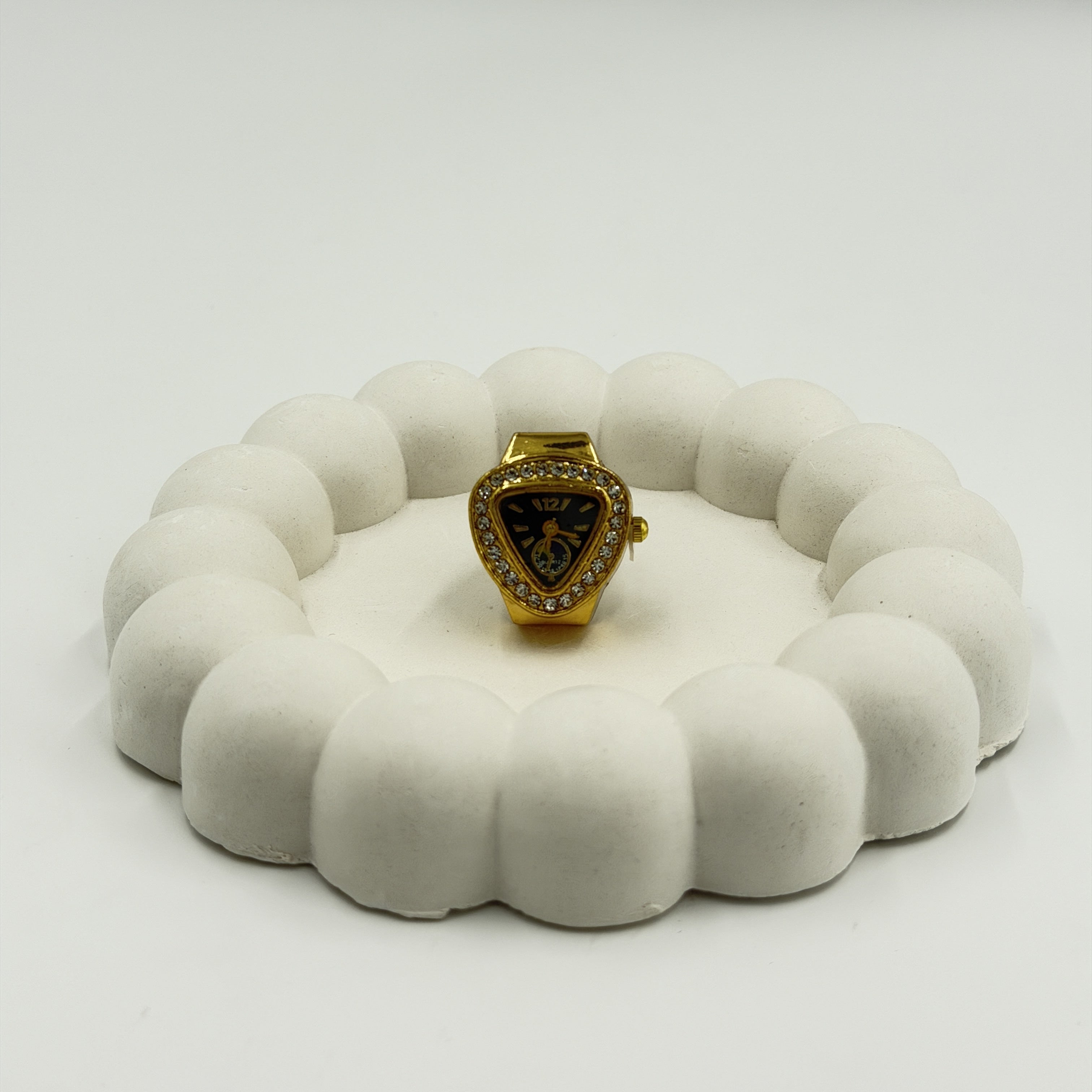Royal Triangle Crystal Ring Watch
