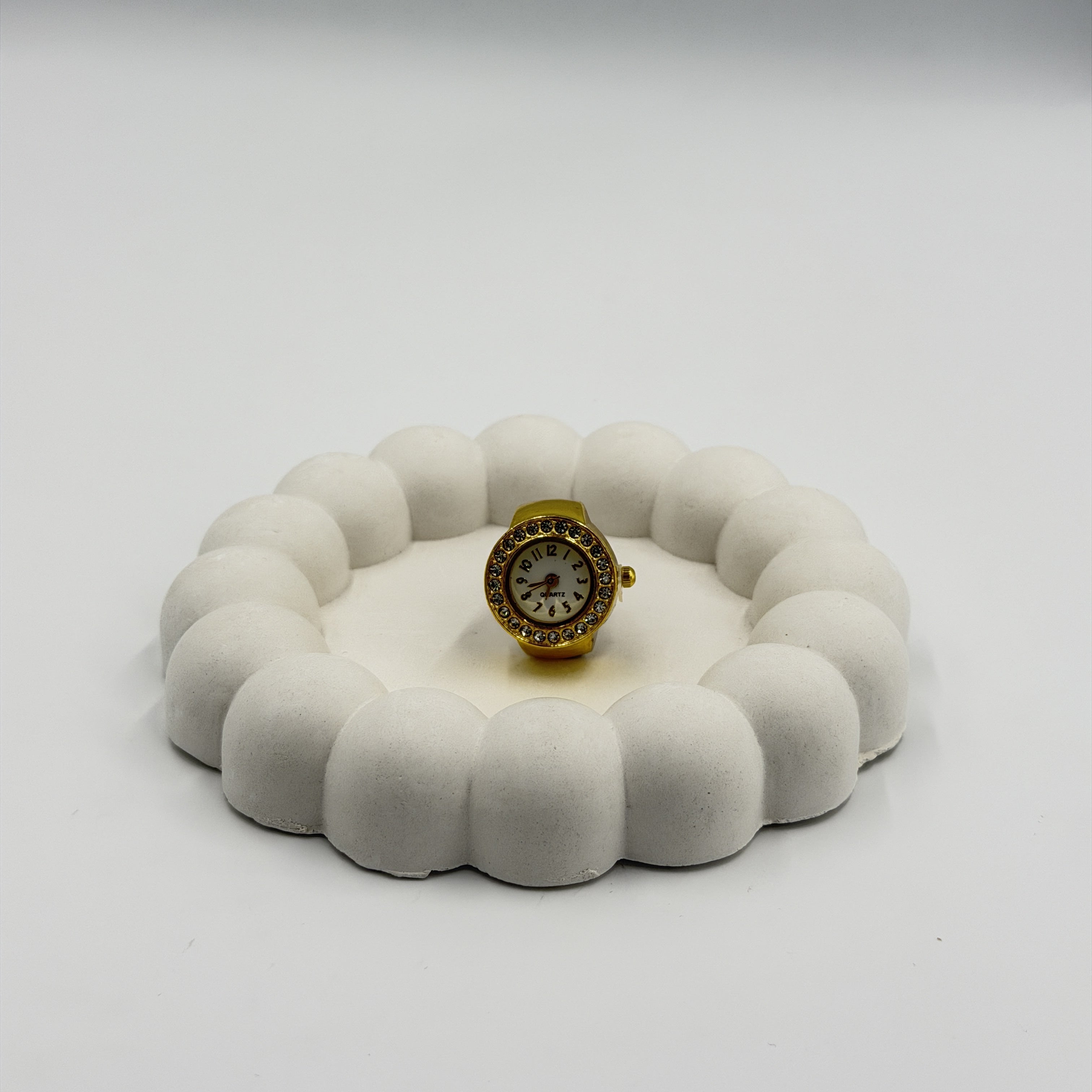 Classic Crystal Bezel Ring Watch