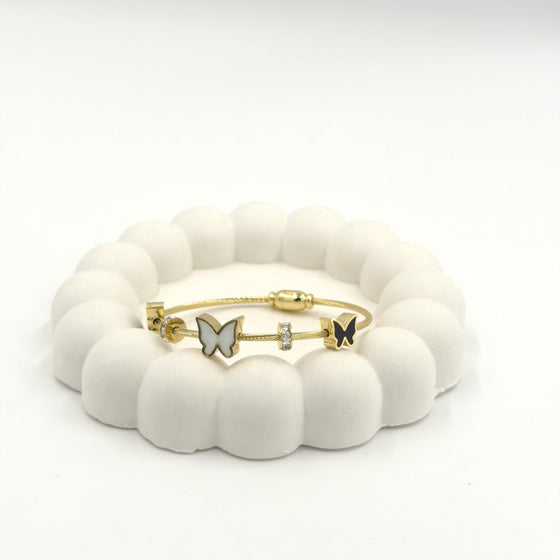 Butterfly Charm Cable Bracelet