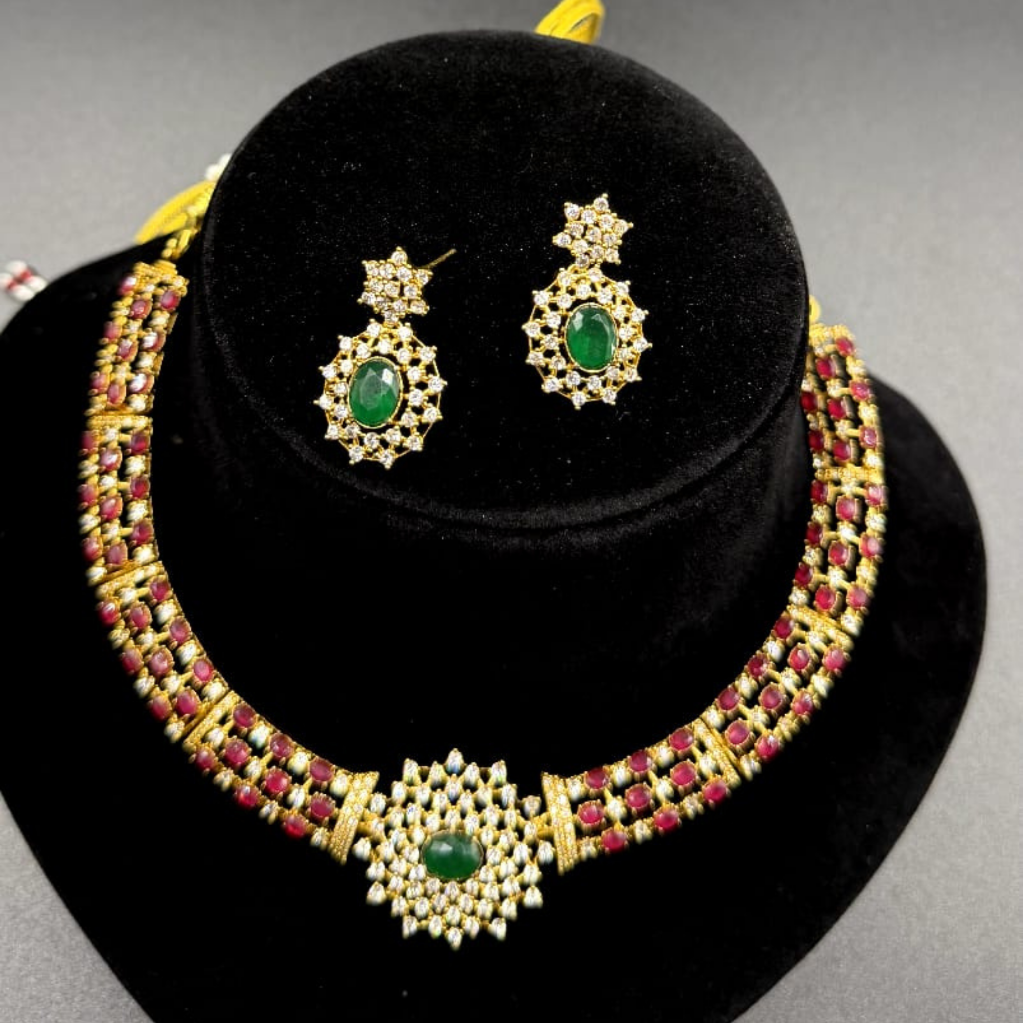 Ruby & Emerald Royale Choker Set