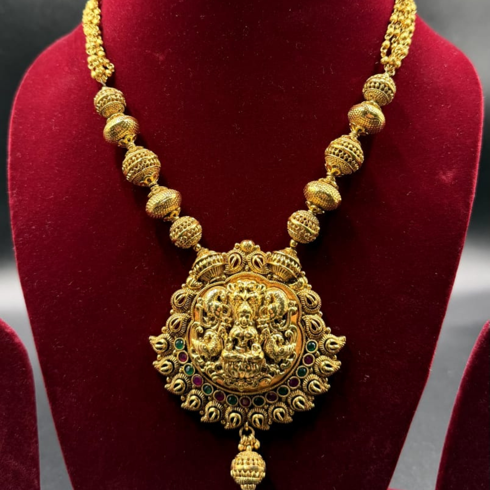 Divine Lakshmi Antique Temple Necklace
