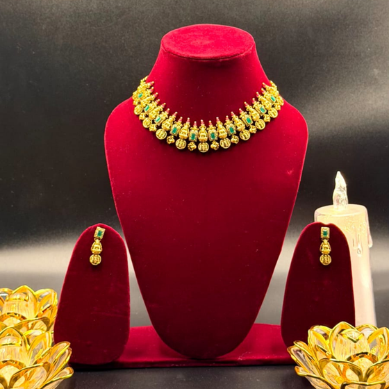 Antique Coin Temple Choker Set