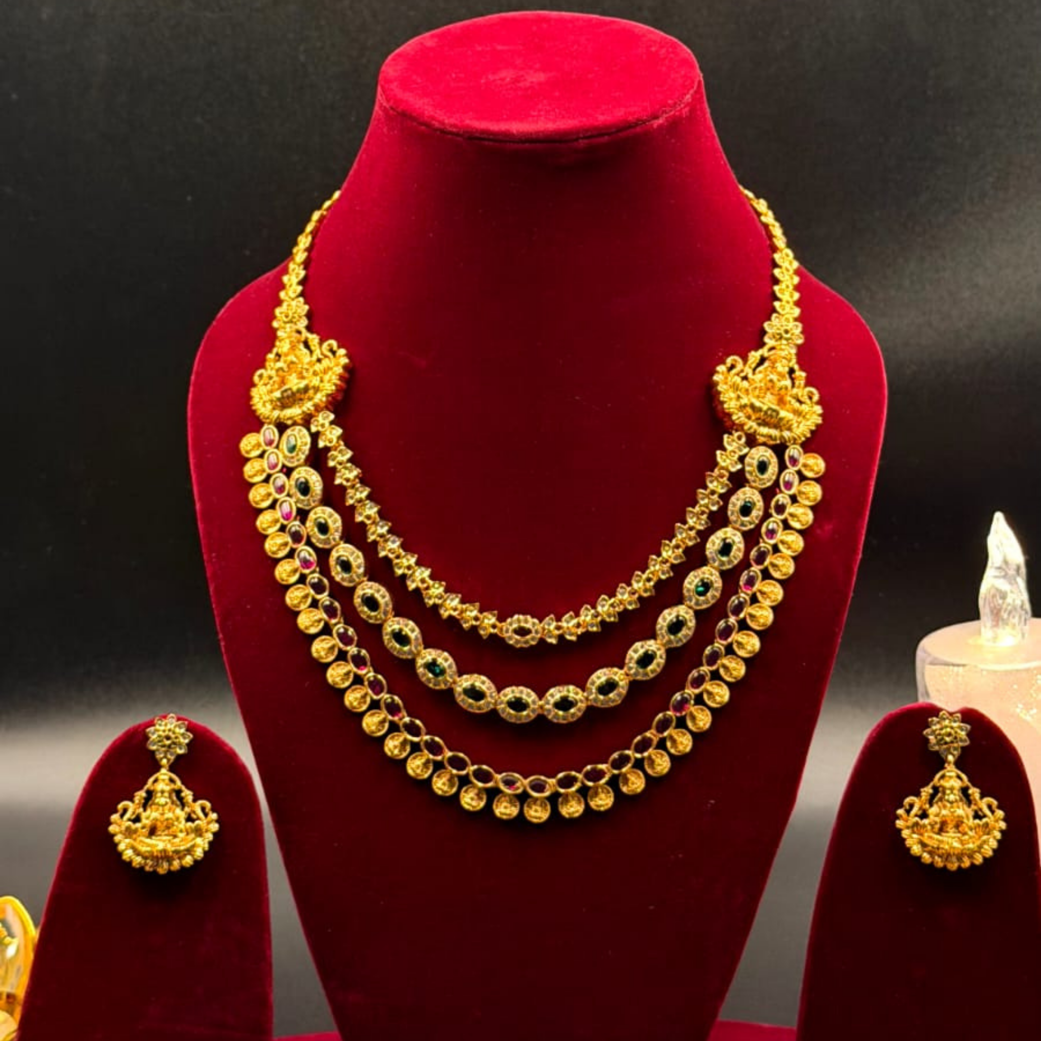 Royal Layered Temple Necklace Set