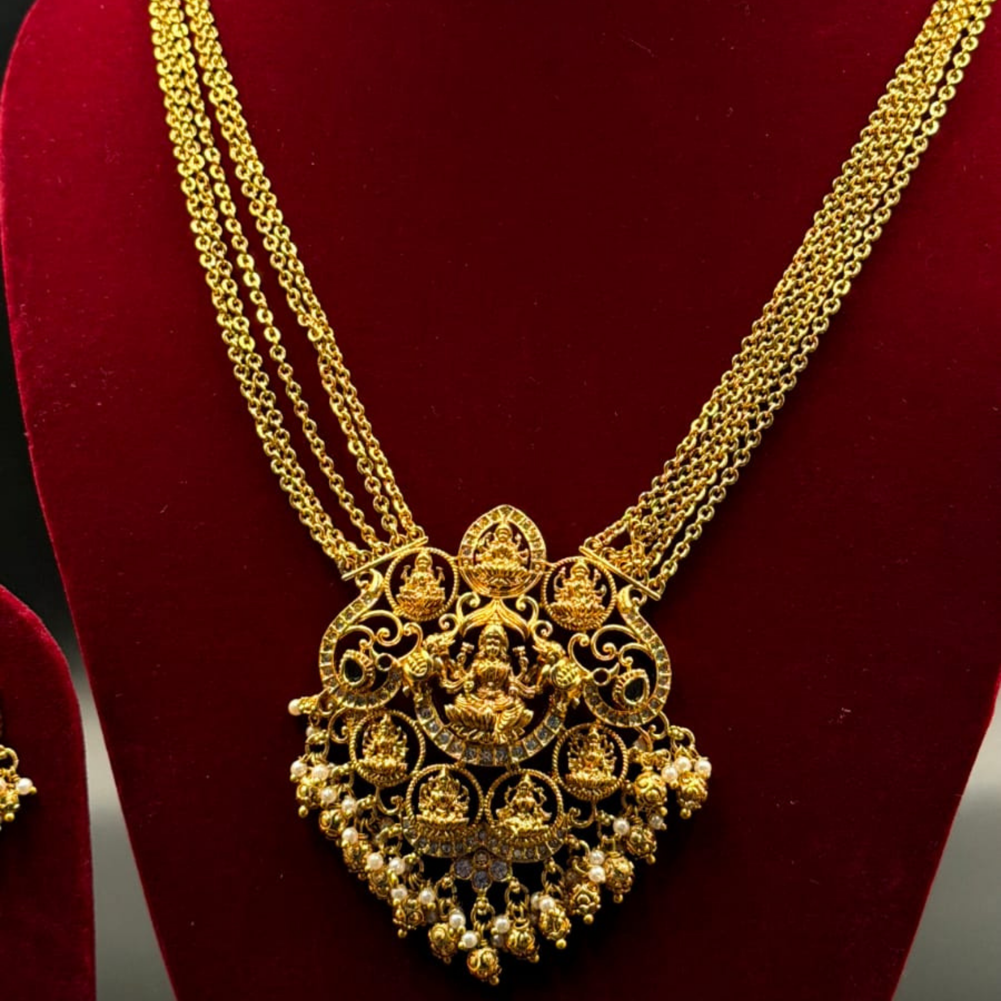 Divine Lakshmi Temple Necklace Set