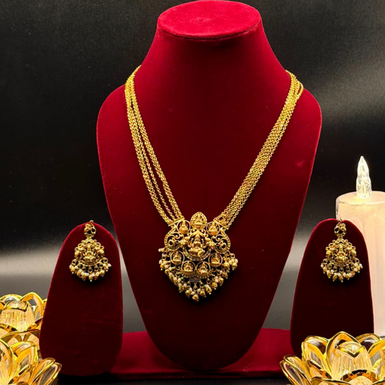 Divine Lakshmi Temple Necklace Set